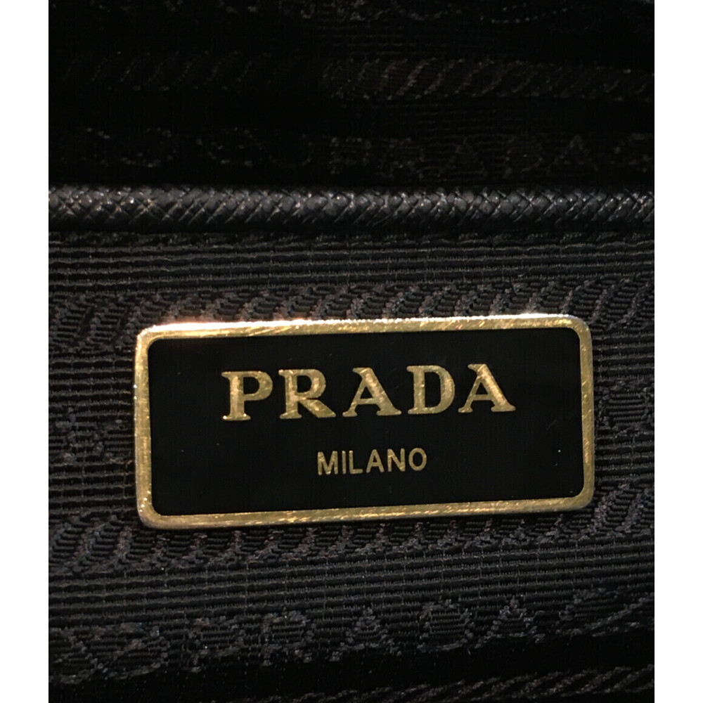 Prada Tessuto Saffiano Leather Black Satchel Bag - Picture 4 of 6